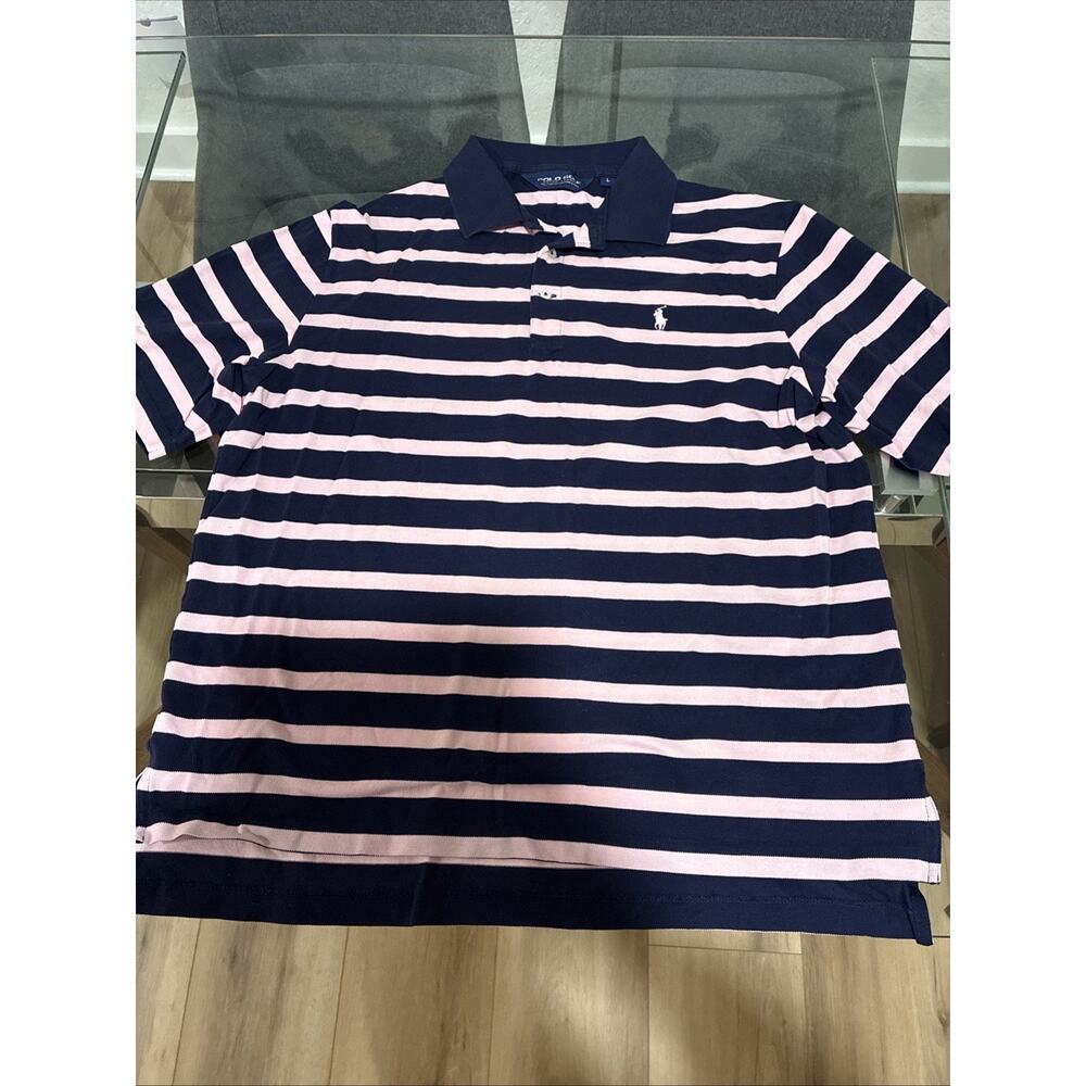 Blue And Pink Striped Polo Golf Ralph Lauren